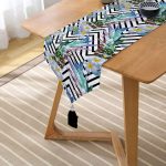 Realhomes Zigzag Zeminli Yaz Egzotiği Özel Tasarım Püsküllü Şönil Üçgen Runner Realhomes