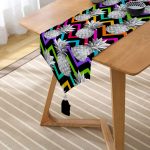 - UcgenRunner-3250-Gorsel2 - Realhomes Realhomes Siyah Zigzag Temalı Ananas Desenli Modern Özel Tasarım Püsküllü Şönil Üçgen Runner Realhomes