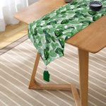 Suluboya Kaktüs Tasarımlı Dijital Baskılı Dekoratif Püsküllü Şönil Üçgen Runner Realhomes