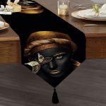 - UcgenRunner-3349-Gorsel1 - Realhomes  Realhomes Gold Siyahı Kadın Özel Tasarımlı dekoratif Özel Tasarım Püsküllü Şönil Üçgen Runner Realhomes