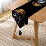 - UcgenRunner-3349-Gorsel2 - Realhomes  Realhomes Gold Siyahı Kadın Özel Tasarımlı dekoratif Özel Tasarım Püsküllü Şönil Üçgen Runner Realhomes