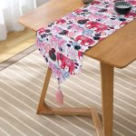 Etnik Filler Özel Tasarımlı Dijital Baskılı Püsküllü Şönil Üçgen Runner Realhomes