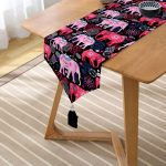 RealHomes Özel Tasarımlı Dijital Baskılı Dekoratif Püsküllü Şönil Üçgen Runner Realhomes