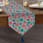 - UcgenRunner-3451-Gorsel1 - Realhomes Pembe Mavi Denizci Motifli Özel Tasarım Püsküllü Şönil Üçgen Runner Realhomes