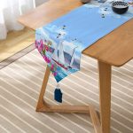 - UcgenRunner-3499-Gorsel2 - Realhomes  Suluboya Deniz ve Yelken Motifli Özel Tasarımlı Püsküllü Şönil Üçgen Runner Realhomes