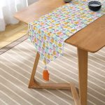 Pastel Renkte Ananas Motifli Modern Püsküllü Şönil Üçgen Runner Realhomes