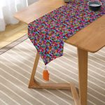 - UcgenRunner-3550-Gorsel2 - Realhomes Özel Tasarım 3D Renkli Üçgenler Dijital Baskılı Püsküllü Şönil Üçgen Runner Realhomes