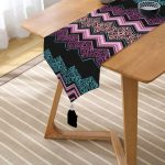 - UcgenRunner-3620-Gorsel2 - Realhomes Realhomes Renkli Zigzag Dijital Baskılı Modern Püsküllü Şönil Üçgen Runner Realhomes