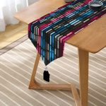 - UcgenRunner-3626-Gorsel2 - Realhomes Realhomes Geometrik Motifler Özel Tasarım Dijital Baskılı Püsküllü Şönil Üçgen Runner Realhomes