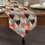 - UcgenRunner-3631-Gorsel1 - Realhomes Realhomes Renkli Kalpler Dijital Baskılı Püsküllü Şönil Üçgen Runner Realhomes