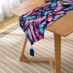 - UcgenRunner-3636-Gorsel2 - Realhomes Realhomes Renkli Tüyler Dijtal Baskılı Modern Püsküllü Şönil Üçgen Runner Realhomes