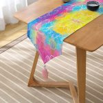 - UcgenRunner-3640-Gorsel2 - Realhomes Realhomes Renkli Butterfly Özel Tasarım Dijtal Baskılı Modern Püsküllü Şönil Üçgen Runner Realhomes