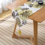 Realhomes Özel Tasarım Dijtal Baskılı Modern Püsküllü Şönil Üçgen Runner Realhomes