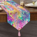 Realhomes Spring Özel Tasarım Dijital Baskılı Modern Püsküllü Şönil Üçgen Runner Realhomes