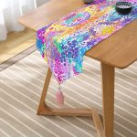 Realhomes Spring Özel Tasarım Dijital Baskılı Modern Püsküllü Şönil Üçgen Runner Realhomes