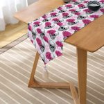 Realhomes Özel Tasarım Dijtal Baskılı Modern Püsküllü Şönil Üçgen Runner Realhomes