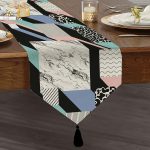 - UcgenRunner-3714-Gorsel1 - Realhomes Realhomes Mermer Desenli Dijital Baskılı Modern Püsküllü Şönil Üçgen Runner Realhomes