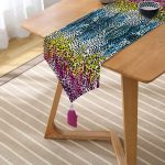 Realhomes Özel Tasarım Dijtal Baskılı Modern Püsküllü Şönil Üçgen Runner Realhomes