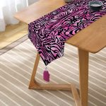 Realhomes Özel Tasarım Dijtal Baskılı Modern Püsküllü Şönil Üçgen Runner Realhomes