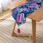 - UcgenRunner-3745-Gorsel2 - Realhomes Realhomes Mavi Zeminde Rengarenk Çiçekler Modern Püsküllü Şönil Üçgen Runner Realhomes