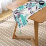 Realhomes Mavinin Zerafeti Dijital Baskılı Modern Püsküllü Şönil Üçgen Runner Realhomes