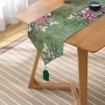 - UcgenRunner-3766-Gorsel2 - Realhomes Realhomes Haki Zeminde Rengarenk Çiçekler Dijital Baskılı Modern Püsküllü Şönil Üçgen Runner Realhomes