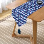 - UcgenRunner-3821-Gorsel2 - Realhomes  Realhomes Nazar Boncuğu Motifli Dijital Baskılı Modern Püsküllü Şönil Üçgen Runner Realhomes