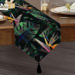 Realhomes Özel Seri Dijital Baskılı Modern Püsküllü Şönil Üçgen Runner Realhomes