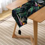 Realhomes Özel Seri Dijital Baskılı Modern Püsküllü Şönil Üçgen Runner Realhomes