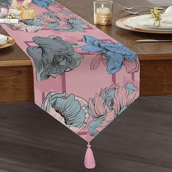 - UcgenRunner-3878-Gorsel1 - Realhomes  Realhomes Özel Tasarım Dijtal Baskılı Modern Püsküllü Şönil Üçgen Runner Realhomes