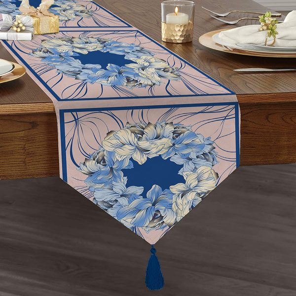 - UcgenRunner-3879-Gorsel1 - Realhomes  Realhomes Multi Colar Dijital Baskılı Modern Püsküllü Şönil Üçgen Runner Realhomes