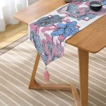 Realhomes Özel Tasarım Dijtal Baskılı Modern Püsküllü Şönil Üçgen Runner Realhomes