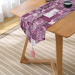 Realhomes Patchwork Desen Dijital Baskılı Modern Püsküllü Şönil Üçgen Runner Realhomes