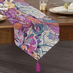 - UcgenRunner-3919-Gorsel1 - Realhomes  Realhomes Pembe Etnik Motifli Dijital Baskılı Püsküllü Şönil Üçgen Runner Realhomes