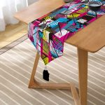 - UcgenRunner-3939-Gorsel2 - Realhomes Realhomes Renkli Mozaik Desenli Özel Tasarım Dijital Baskılı Modern Püsküllü Şönil Üçgen Runner Realhomes