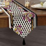 Realhomes Summer Özel Seri Dijital Baskılı Modern Püsküllü Şönil Üçgen Runner Realhomes