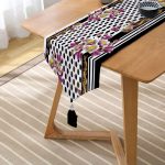 Realhomes Summer Özel Seri Dijital Baskılı Modern Püsküllü Şönil Üçgen Runner Realhomes