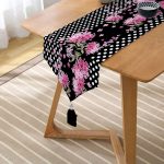 Realhomes Özel Tasarım Dijital Baskılı Modern Püsküllü Şönil Üçgen Runner Realhomes