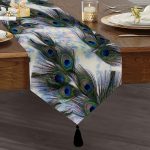 Realhomes Özel Tasarım Dijital Baskılı Modern Püsküllü Şönil Üçgen Runner Realhomes