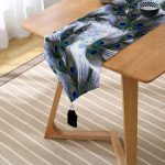 Realhomes Özel Tasarım Dijital Baskılı Modern Püsküllü Şönil Üçgen Runner Realhomes