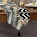 - UcgenRunner-3977-Gorsel1 - Realhomes  Realhomes Özel Tasarım Dijital Baskılı Modern Püsküllü Şönil Üçgen Runner Realhomes