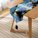 Realhomes Özel Tasarım Dijital Baskılı Modern Püsküllü Şönil Üçgen Runner Realhomes