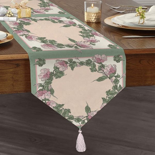 - UcgenRunner-4006-Gorsel1 - Realhomes  Realhomes Özel Tasarım Dijital Baskılı Modern Püsküllü Şönil Üçgen Runner Realhomes