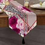 Realhomes Özel Tasarım Dijital Baskılı Modern Püsküllü Şönil Üçgen Runner Realhomes