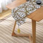 Realhomes Özel Tasarım Dijital Baskılı Modern Püsküllü Şönil Üçgen Runner Realhomes