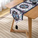 Realhomes Özel Tasarım Dijital Baskılı Modern Püsküllü Şönil Üçgen Runner Realhomes