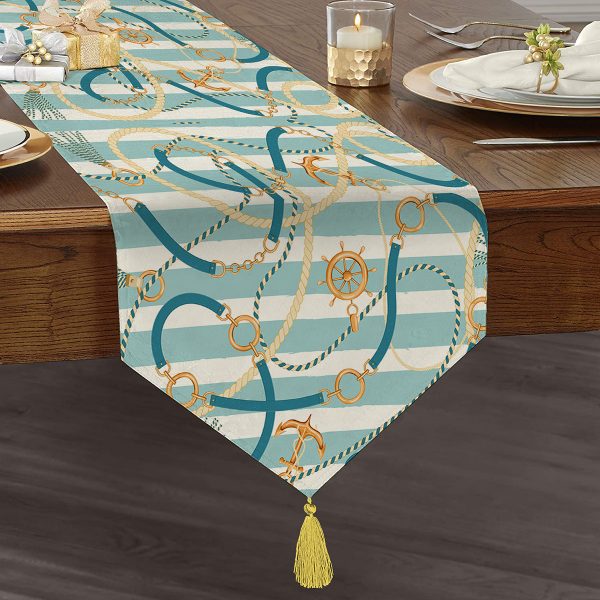 - UcgenRunner-4088-Gorsel1 - Realhomes  Realhomes Özel Tasarım Dijital Baskılı Modern Püsküllü Şönil Üçgen Runner Realhomes