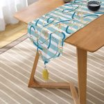 Realhomes Özel Tasarım Dijital Baskılı Modern Püsküllü Şönil Üçgen Runner Realhomes