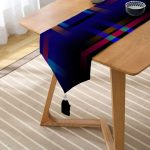 Realhomes Özel Tasarım Dijital Baskılı Modern Püsküllü Şönil Üçgen Runner Realhomes