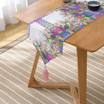 Realhomes Özel Tasarım Dijital Baskılı Modern Püsküllü Şönil Üçgen Runner Realhomes